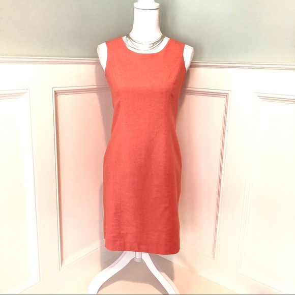 NWT Adolfo Studio 2P Coral Sheath Dress - Picture 1 of 7